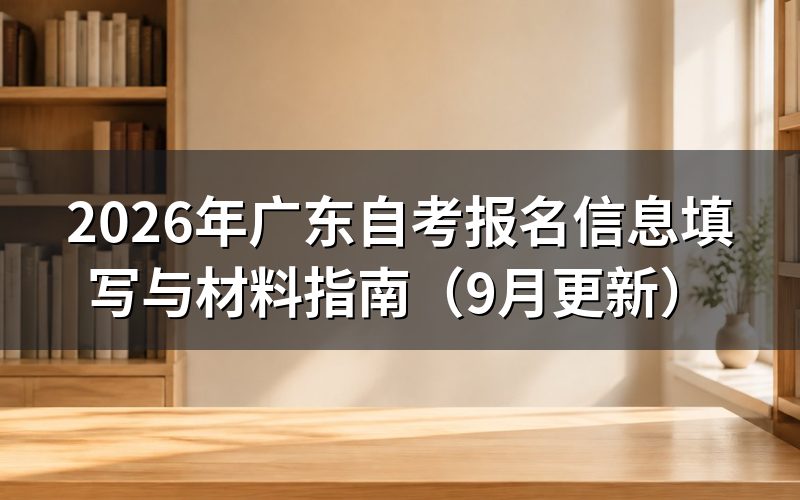 广东自考报名信息填写与材料怎么准备