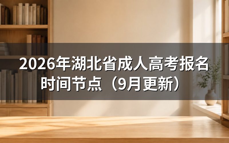 湖北省成人高考报名时间怎么安排