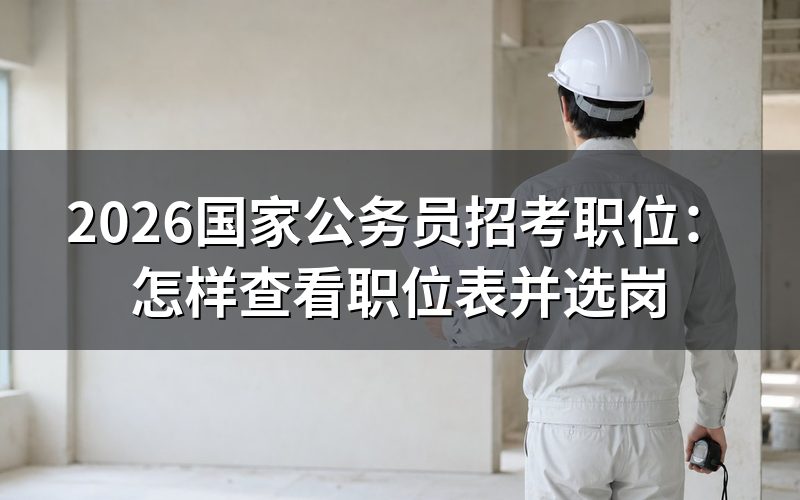国家公务员招考职位表,先核对岗位条件