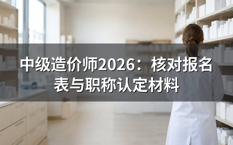 一级造价师和中级职称,核对两份材料