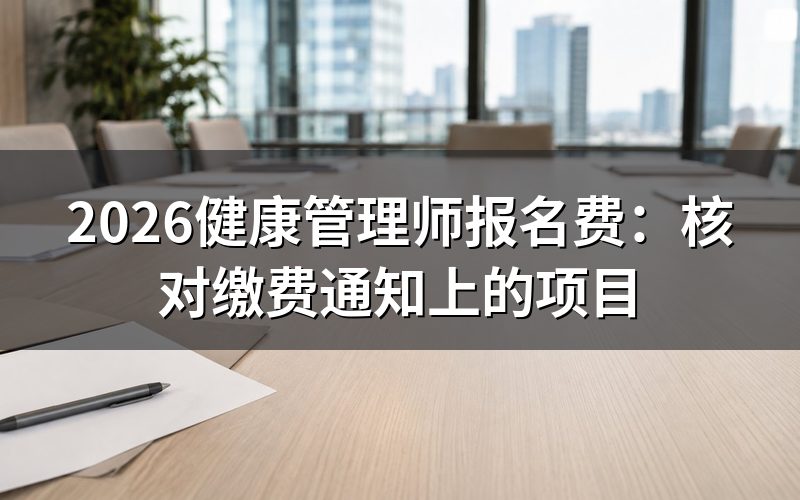 健康管理师报名费多少钱,看缴费通知