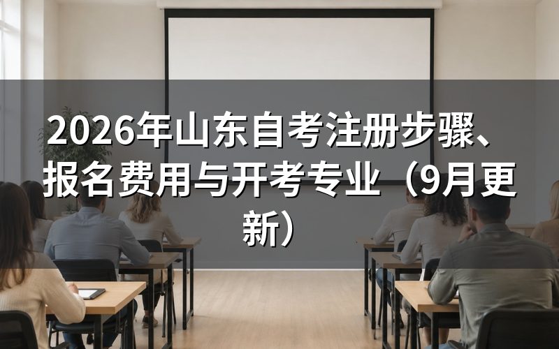 山东自考注册步骤怎么操作