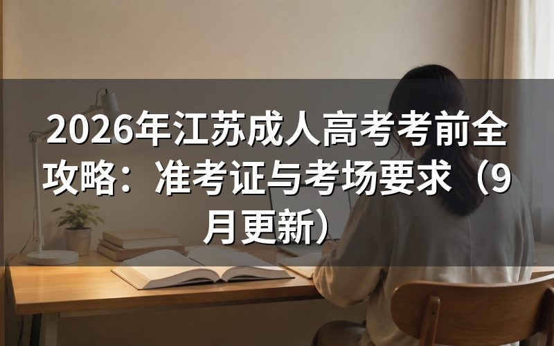 江苏成人高考考前全攻略怎么打印准考证