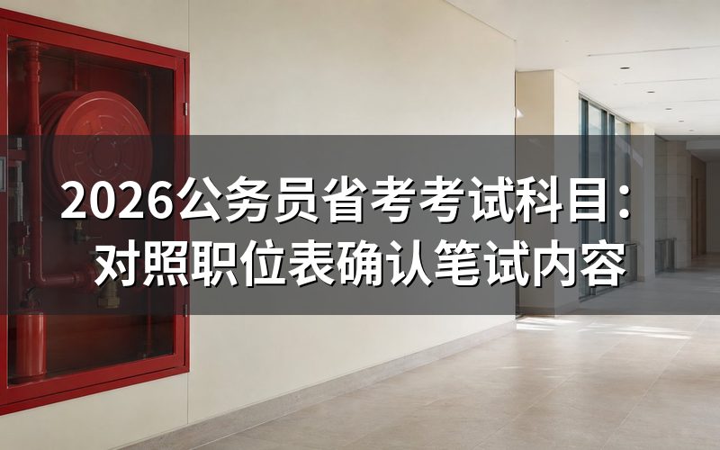 公务员省考试,先对职位表确认科目