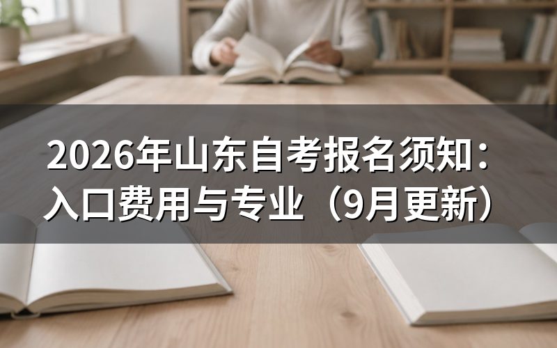山东自考报名须知中的入口怎么找