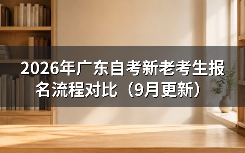 广东自考新老考生报名流程对比怎么看