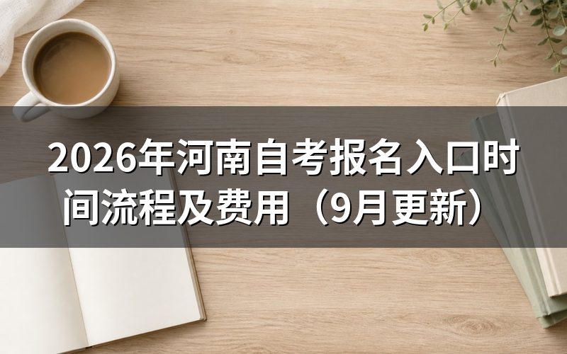 河南自考报名入口时间流程怎么安排
