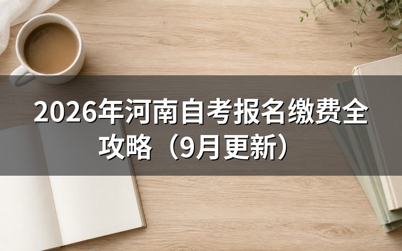 河南自考报名缴费全攻略怎么安排