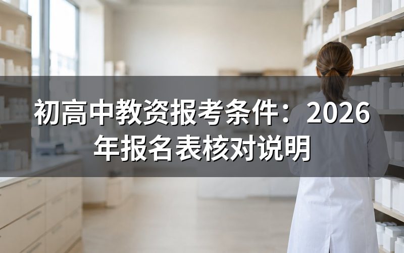 初高中教师资格报考条件，先核对报名表