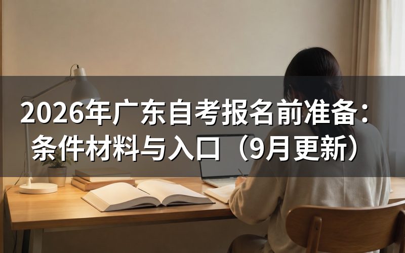广东自考报名前准备哪些证件和条件
