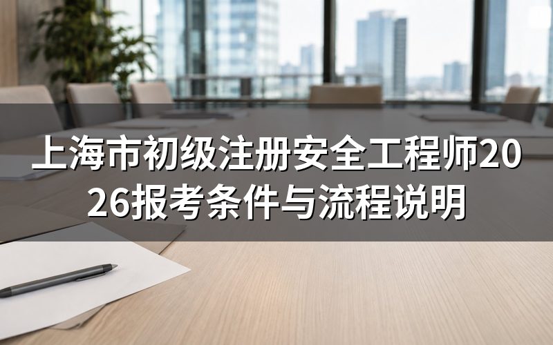 上海市初级注册安全工程师2026年报名开始了吗?