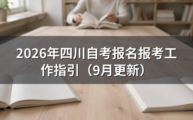 四川自考报名报考工作指引怎么操作
