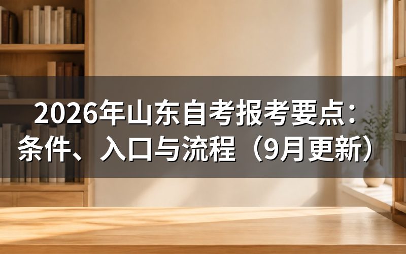 山东自考报考条件和专业怎么确认
