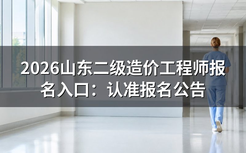 山东二级造价工程师报名网址,从考务公告进入