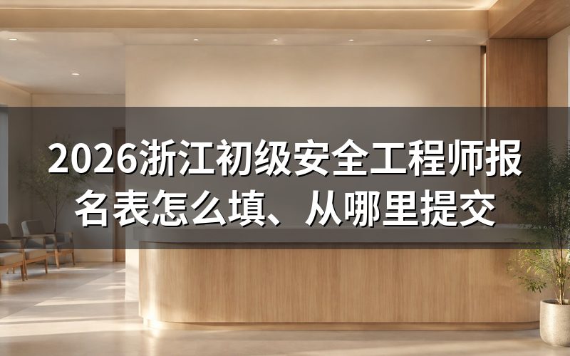 浙江省初级安全工程师报名,先认准报名表入口