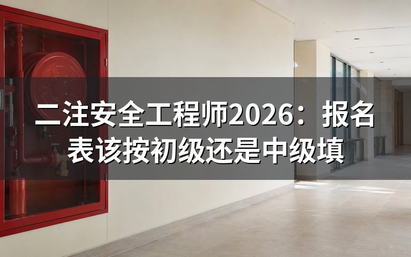 初级注安全工程师:先核对报名表上的级别