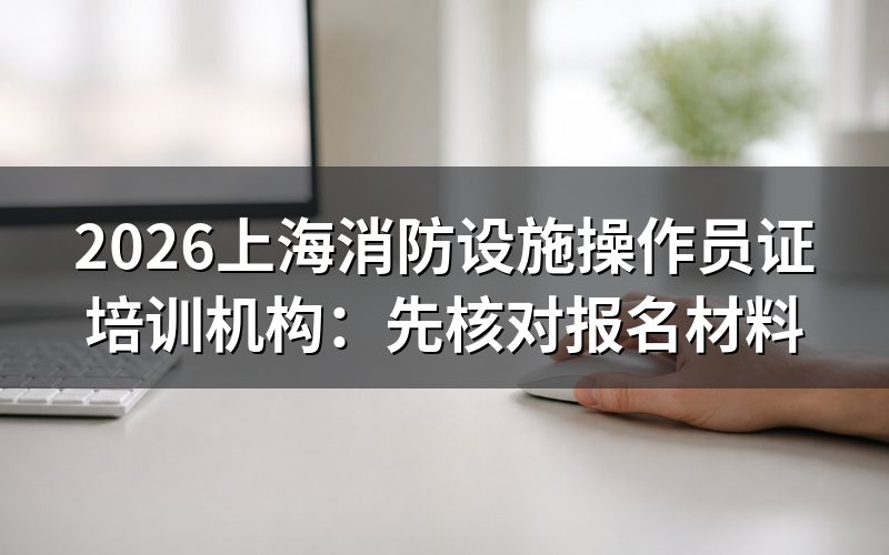 上海消防设施操作员培训机构，拿材料清单逐项核对