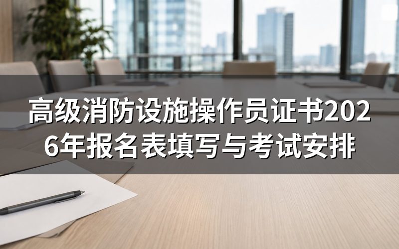 高阶消防设施操作员证书报考，先核报名表条件