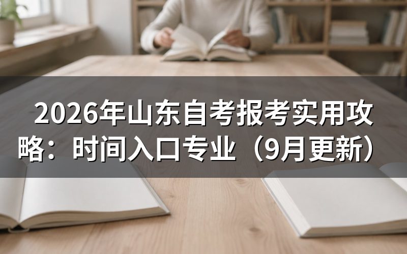 山东自考报考实用攻略怎么注册和选课