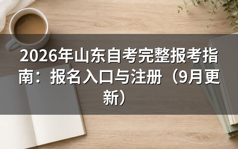 山东自考完整报考指南怎么完成网上报名