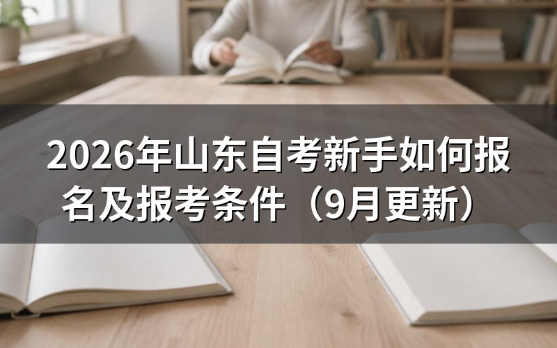 山东自考新手如何报名