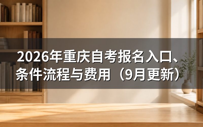 重庆自考报名需要满足哪些条件