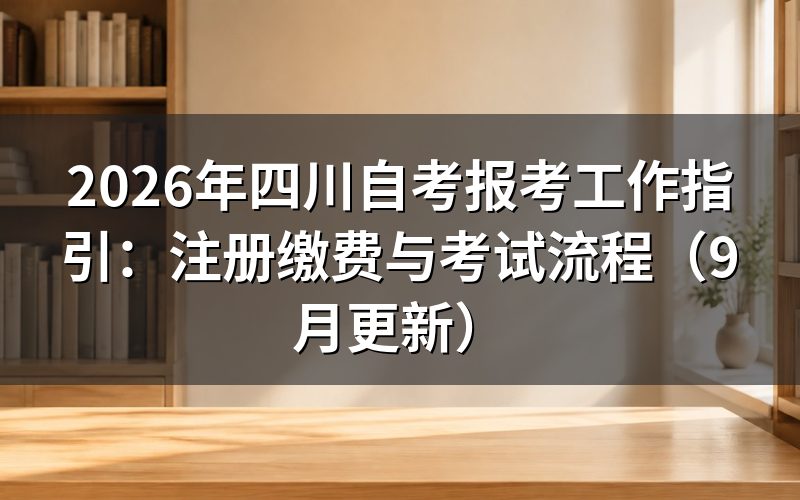 四川自考报考工作指引怎么完成注册