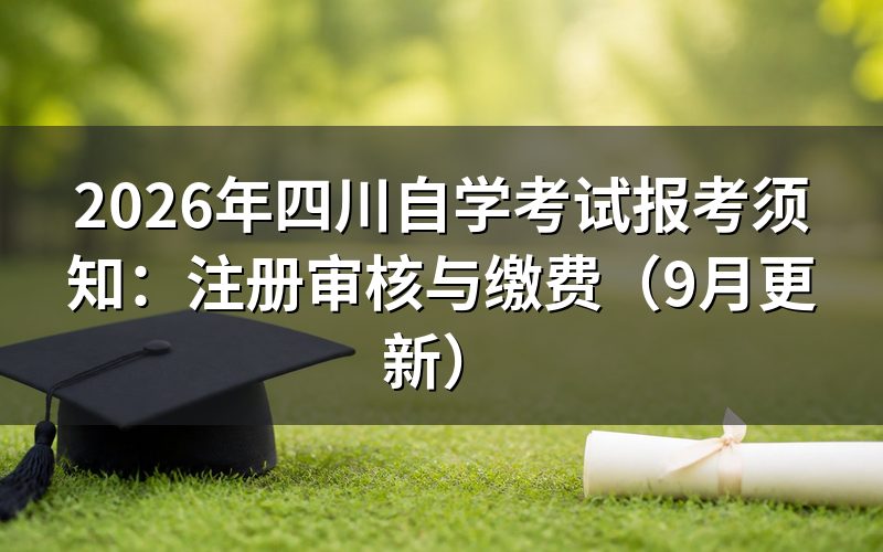 四川自学考试报考须知中的注册审核怎么办