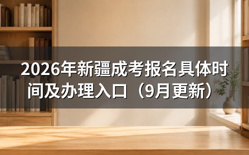 新疆成考报名具体时间怎么安排