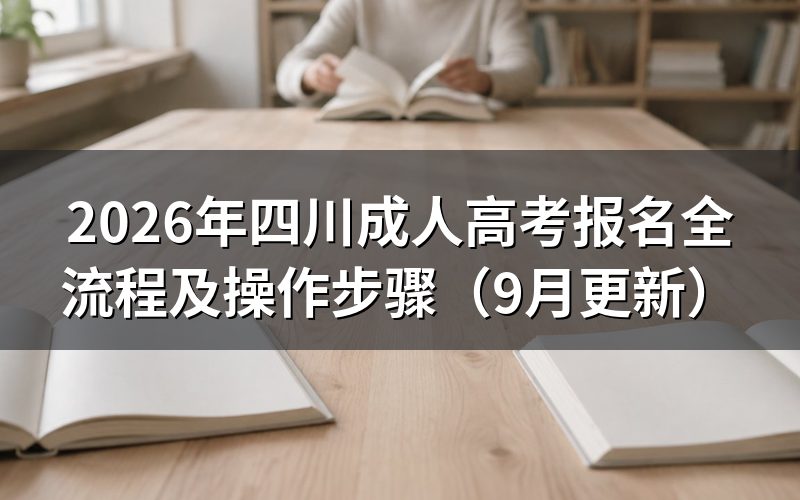 四川成人高考报名全流程怎么操作