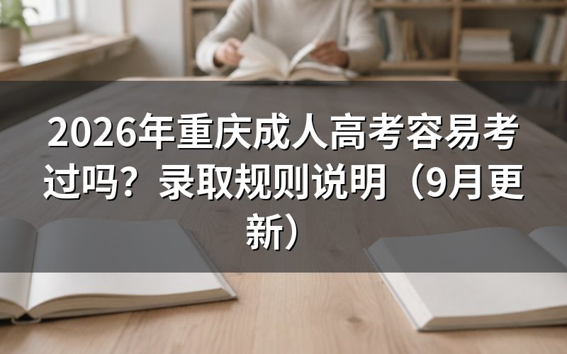 重庆成人高考容易考过吗,报名前要看哪些条件