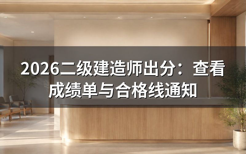 二级建造师出分时间,看当地成绩单