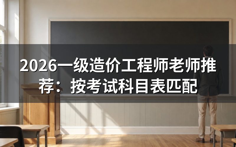 一级造价工程师推荐老师，先对考试科目表