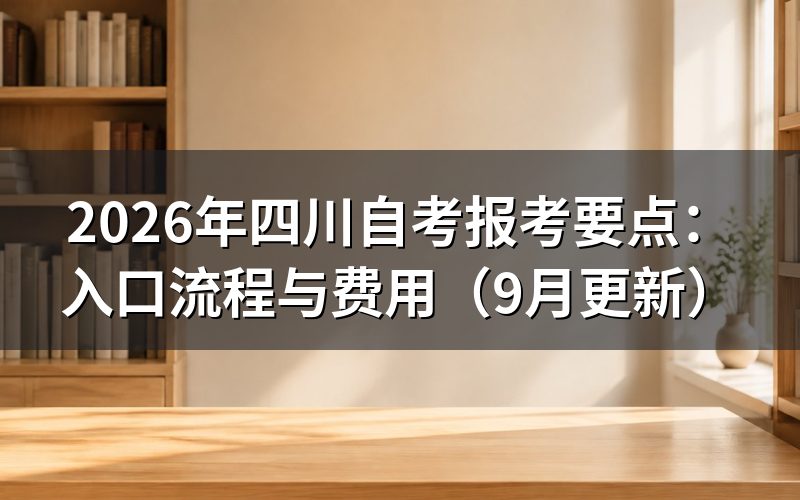 四川自考报考入口和注册怎么操作