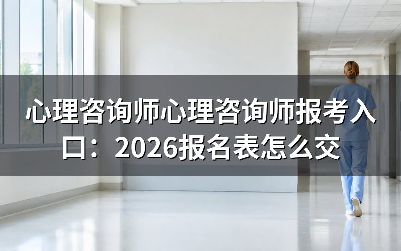 心理咨询师报考入口,报名表由谁提交