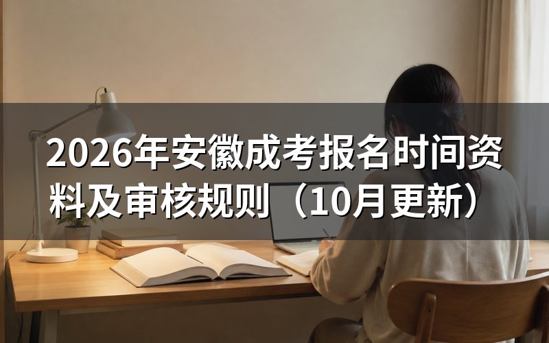 安徽成考报名时间和办理节点怎么安排