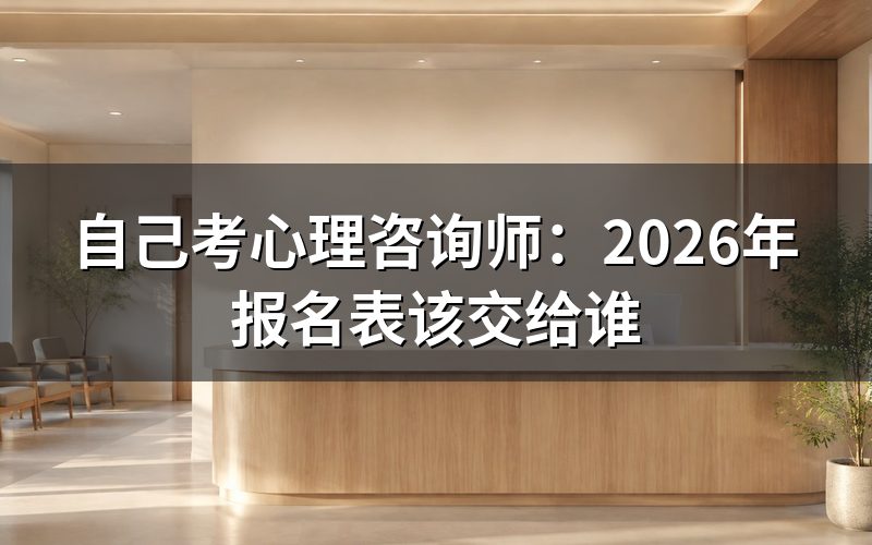 自己报考心理咨询师,报名表由培训机构提交