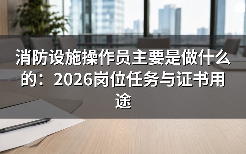 消防设施操作员是做什么的,从值班记录看岗位内容
