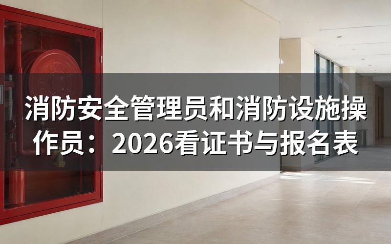 消防设施操作员和消防安全管理员,先核对报名表上的证书名称