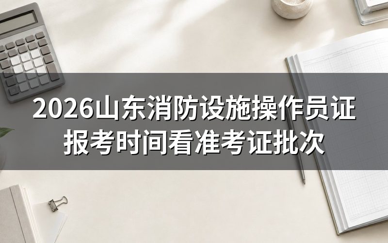 山东消防设施操作员证报名时间,看缴费与准考证节点