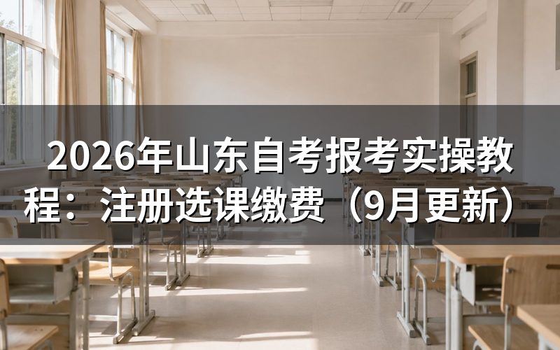 山东自考报考实操教程怎么完成注册和选课