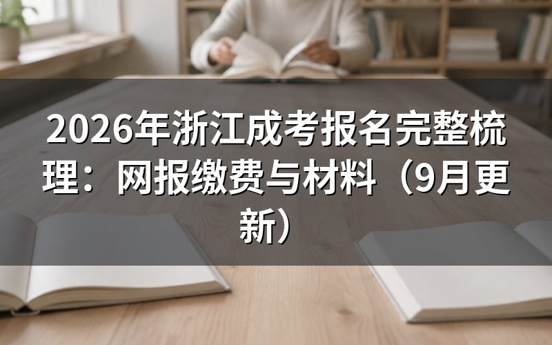 浙江成考报名信息和志愿怎么填
