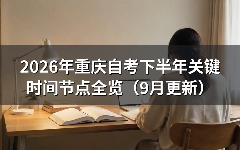重庆自考下半年关键时间节点怎么安排