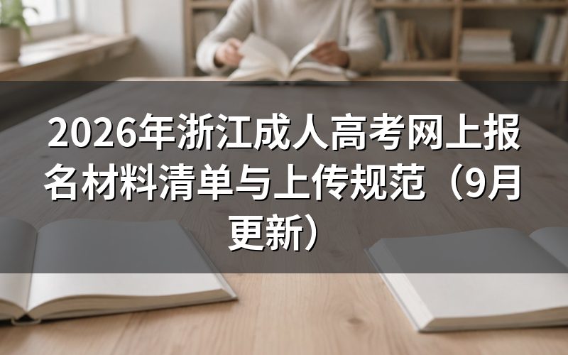 浙江成人高考网上报名材料清单怎么准备
