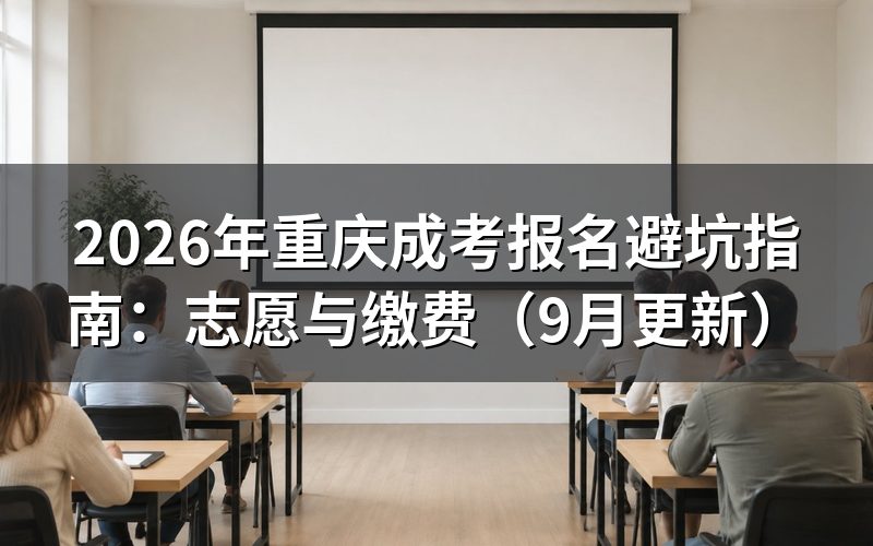重庆成考报名避坑指南:现场确认和缴费怎么完成