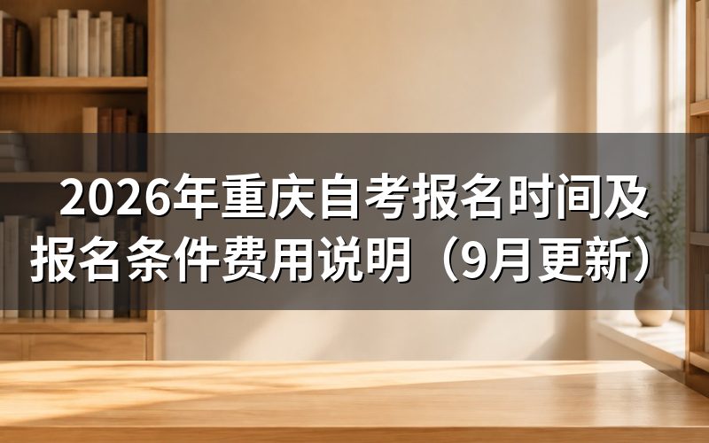 重庆自考报名时间和缴费怎么安排
