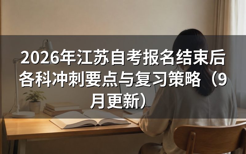 江苏自考报名结束后怎样安排冲刺复习