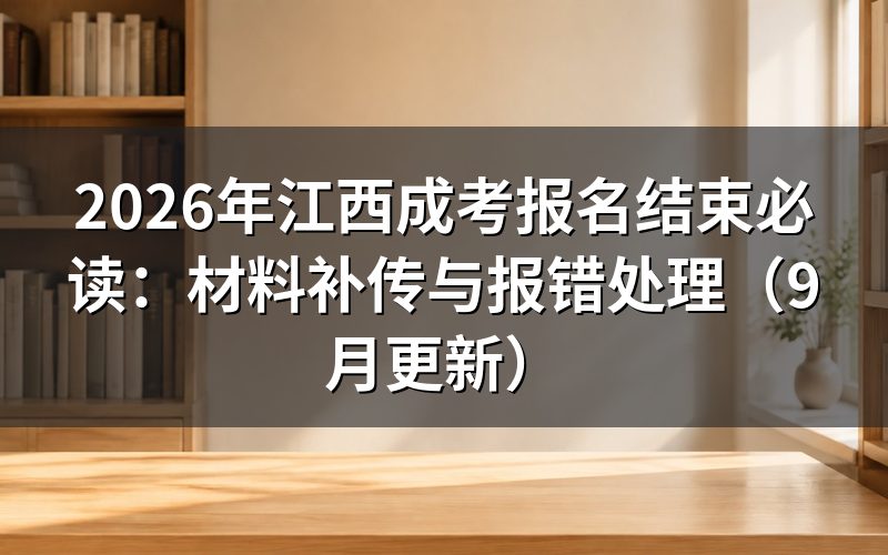 江西成考报名结束必读:审核材料怎么补传