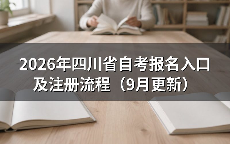 四川省自考报名入口怎样完成新生注册