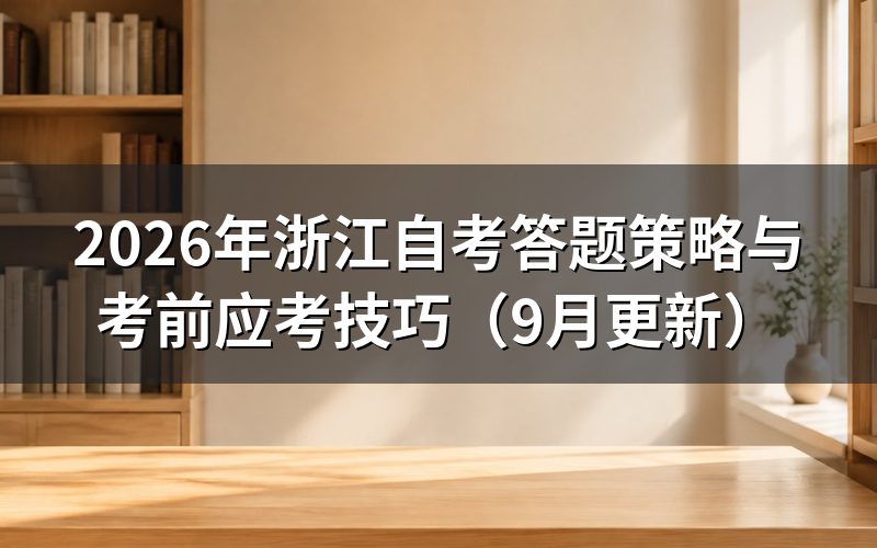 浙江自考答题策略考前怎么准备
